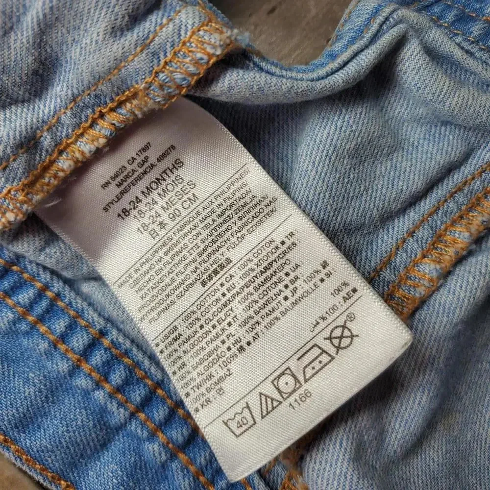 babyGap Toddler 18-24m Blue Jean Vest EUC 100% Cotton NWOT